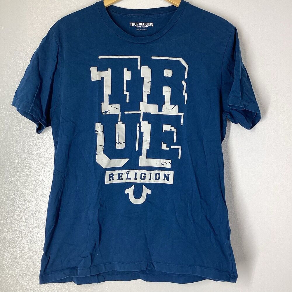 True Religion T Shirt Men’s Blue Size Large